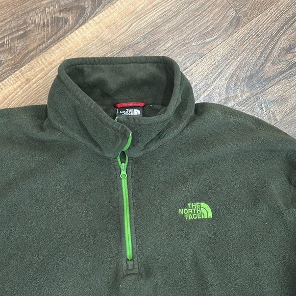 North Face mens pullover fleece size XXL Dark Green - Picture 2 of 11